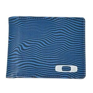Oakley Graphixxx Bi-fold Wallet Blue Swirl Square O Distressed OG